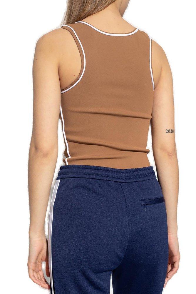 Loewe Top With Logo in Brown | Lyst