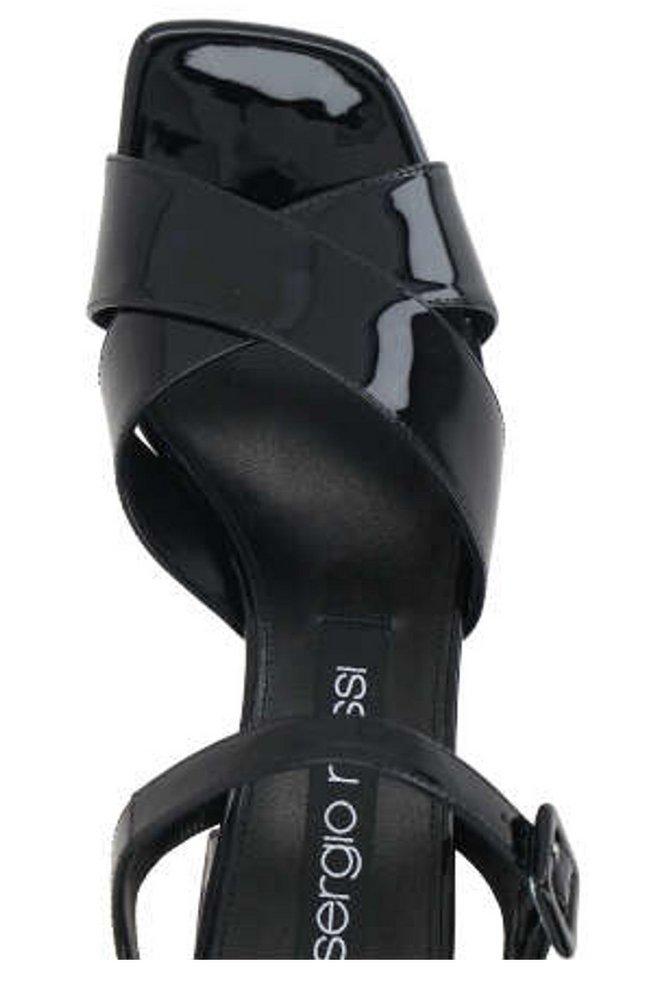 Sergio Rossi Crossover Ankle-strap Sandals in Black