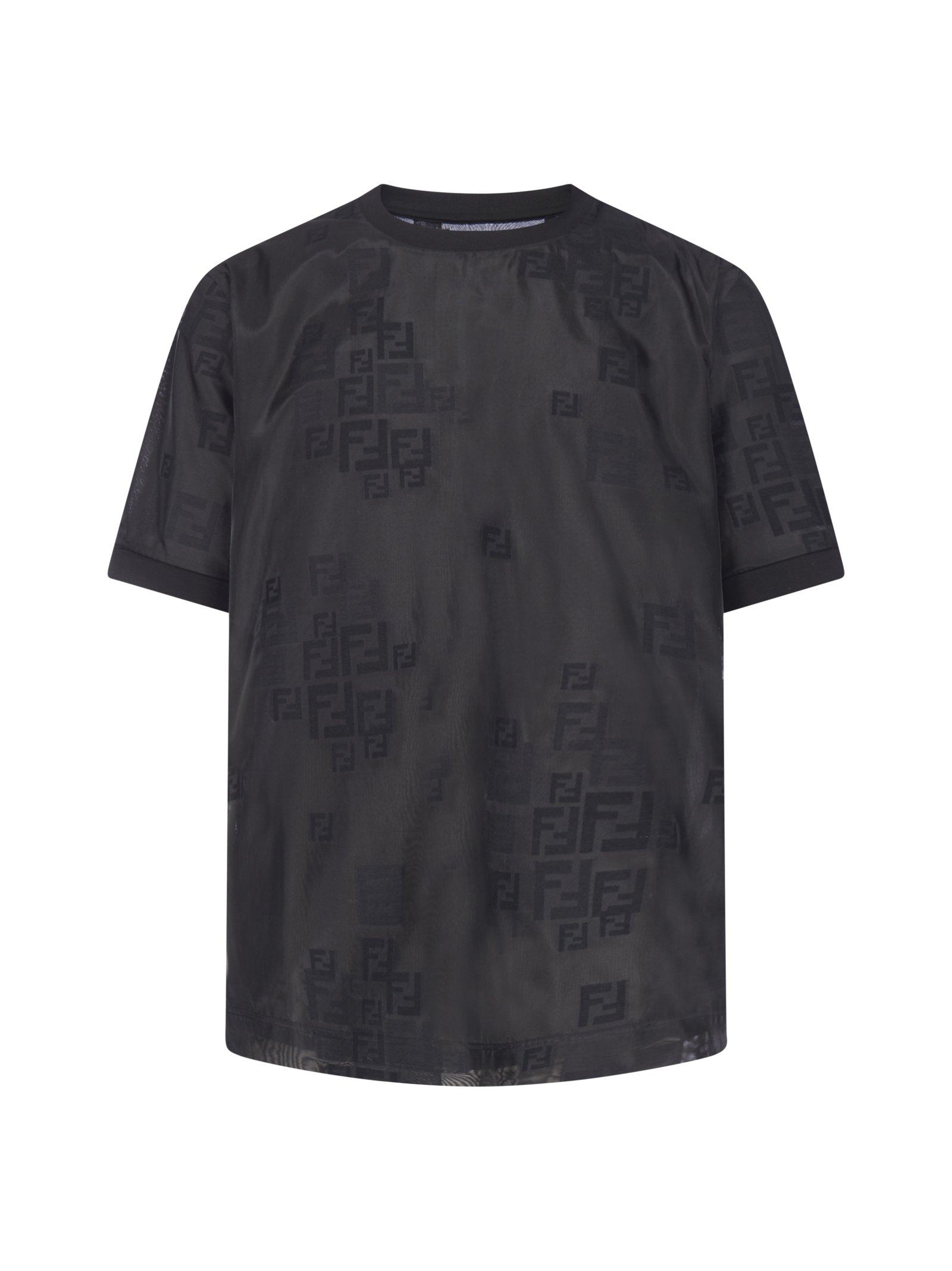 Fendi Synthetic Ff Motif T-shirt in Black for Men - Lyst