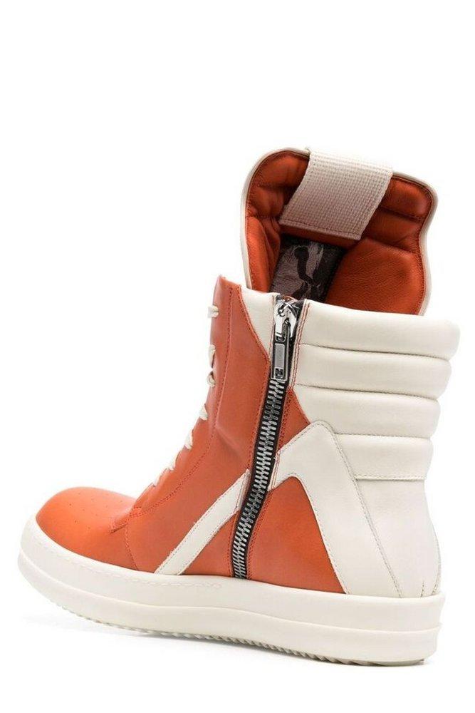 Rick Owens Geobasket High-top Sneakers in Orange for Men | Lyst