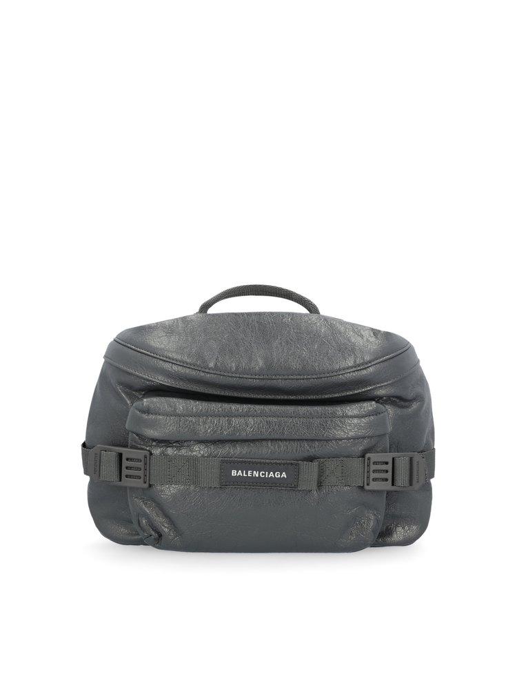 Balenciaga Army Logo Patch Large Belt Bag in Gray for Men | Lyst