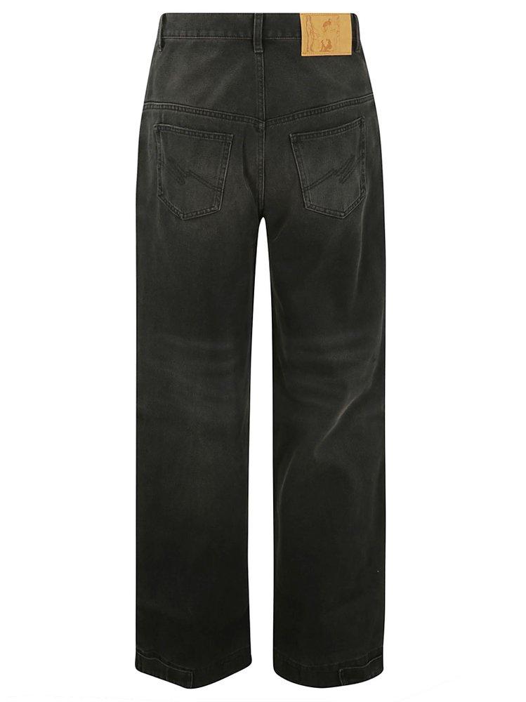 Martine Rose Black Wide-Leg Jeans