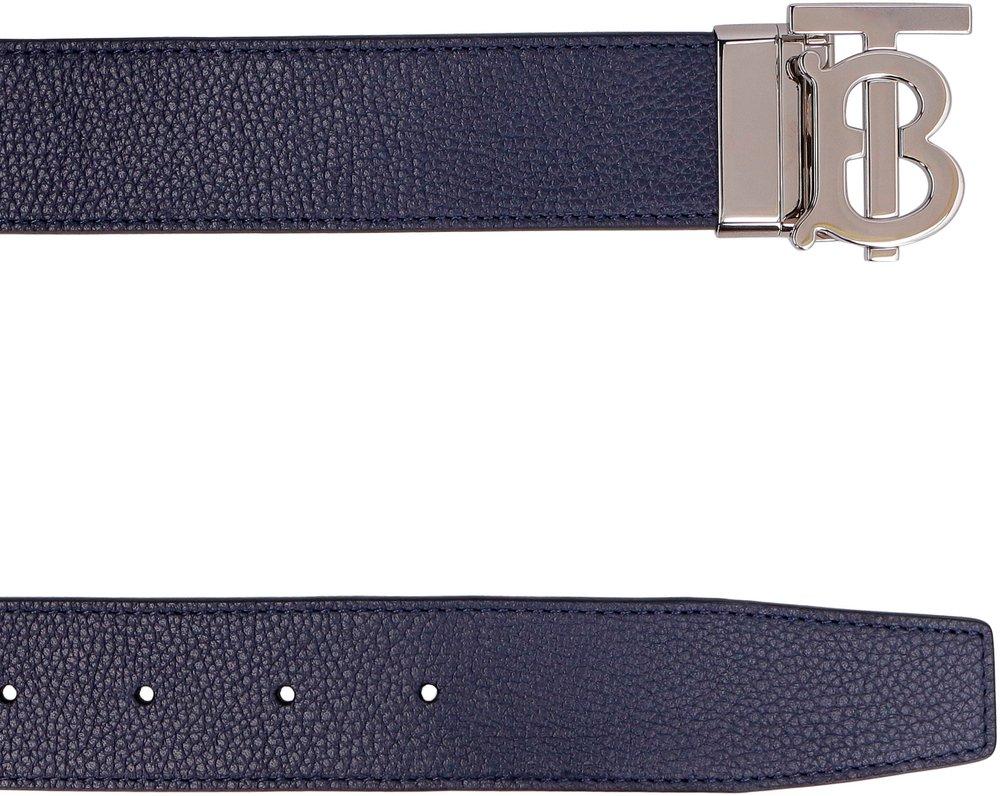 Burberry Men's TB Logo Leather Belt