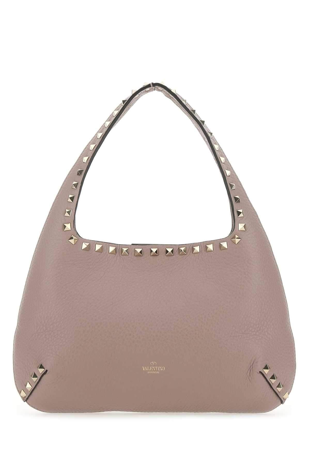 Valentino Leather Garavani Rockstud Small Hobo Bag in Pink - Lyst