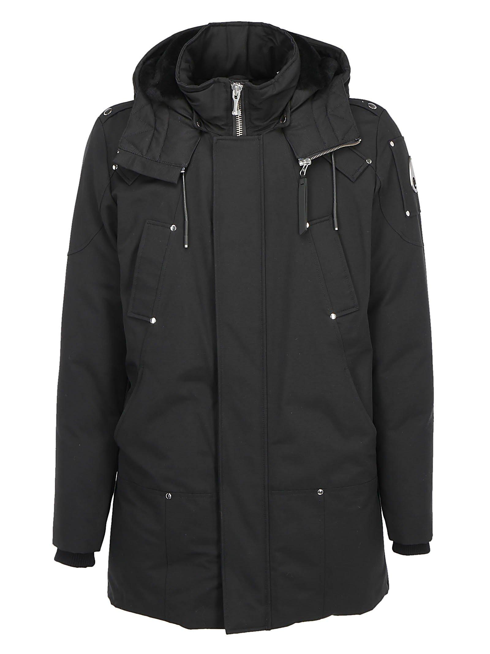 Moose Knuckles Cotton Saint Ulric Logo Parka Coat in Black for Men Lyst
