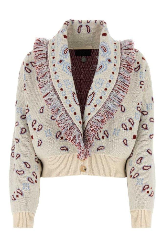 Alanui Bandana Jacquard Cardi Bomber Cardigan Lyst UK