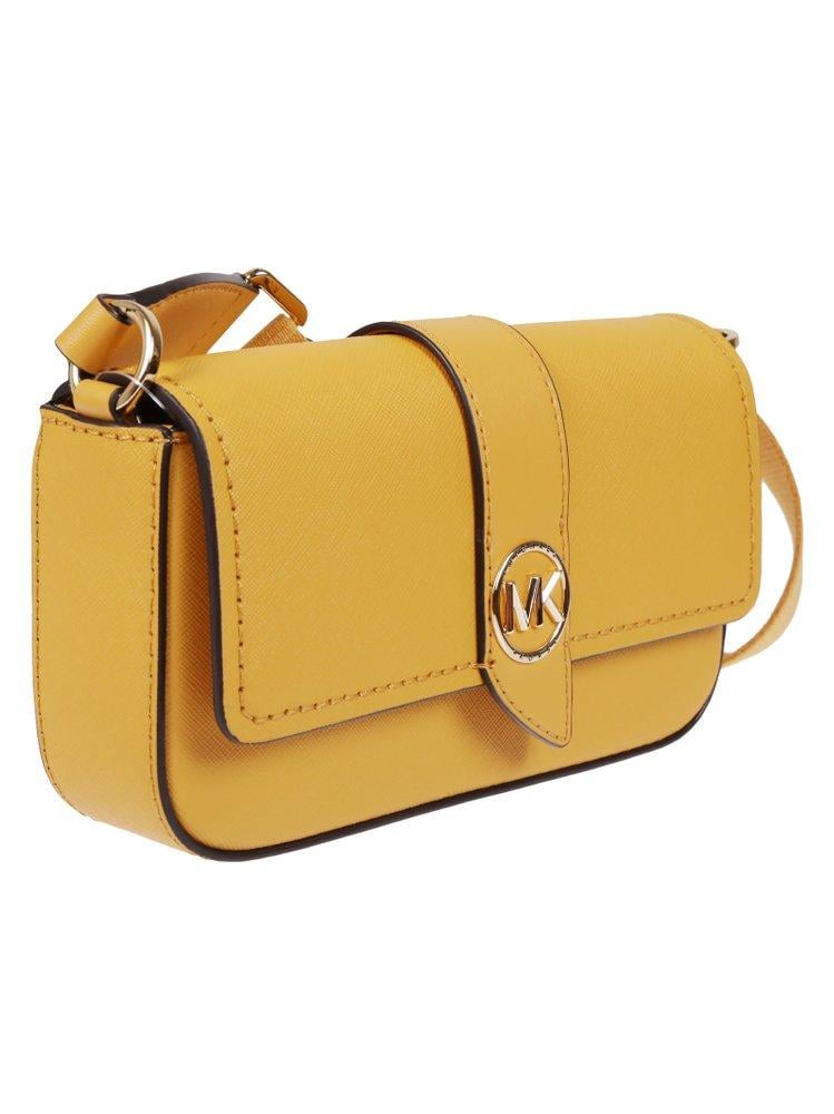 Michael kors yellow and brown outlet bag