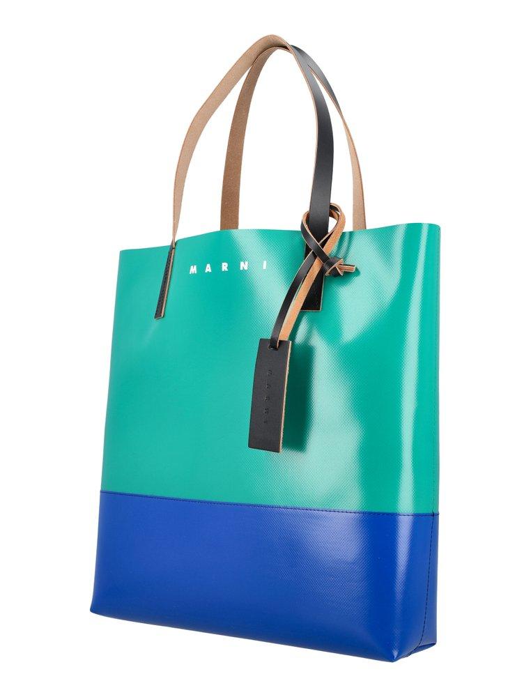 Marni Two Tone Shopping Bag in Blue | Lyst