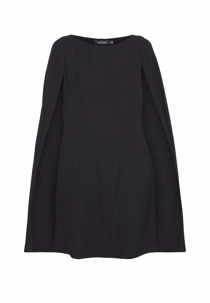 Polo Ralph Lauren Cape Dress in Black | Lyst