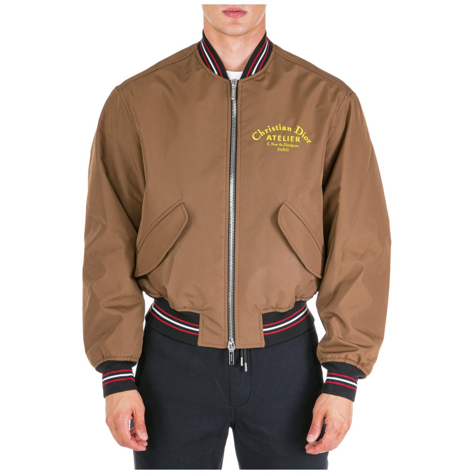 Dior Atelier Bomber Jacket in Brown for Men | Lyst