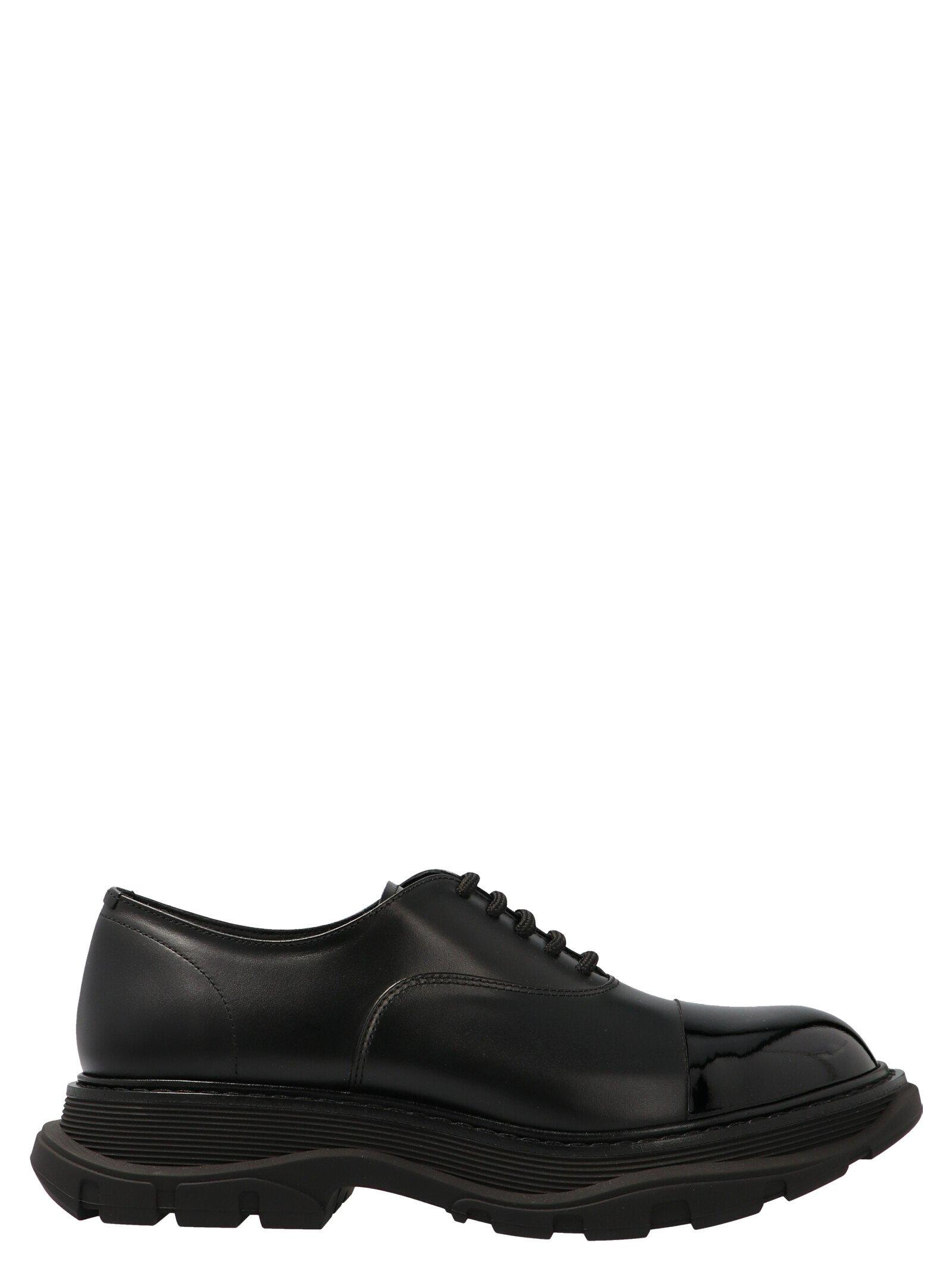 Alexander McQueen Leather Chunky Derby Lace-up Shoes in Black for Men ...