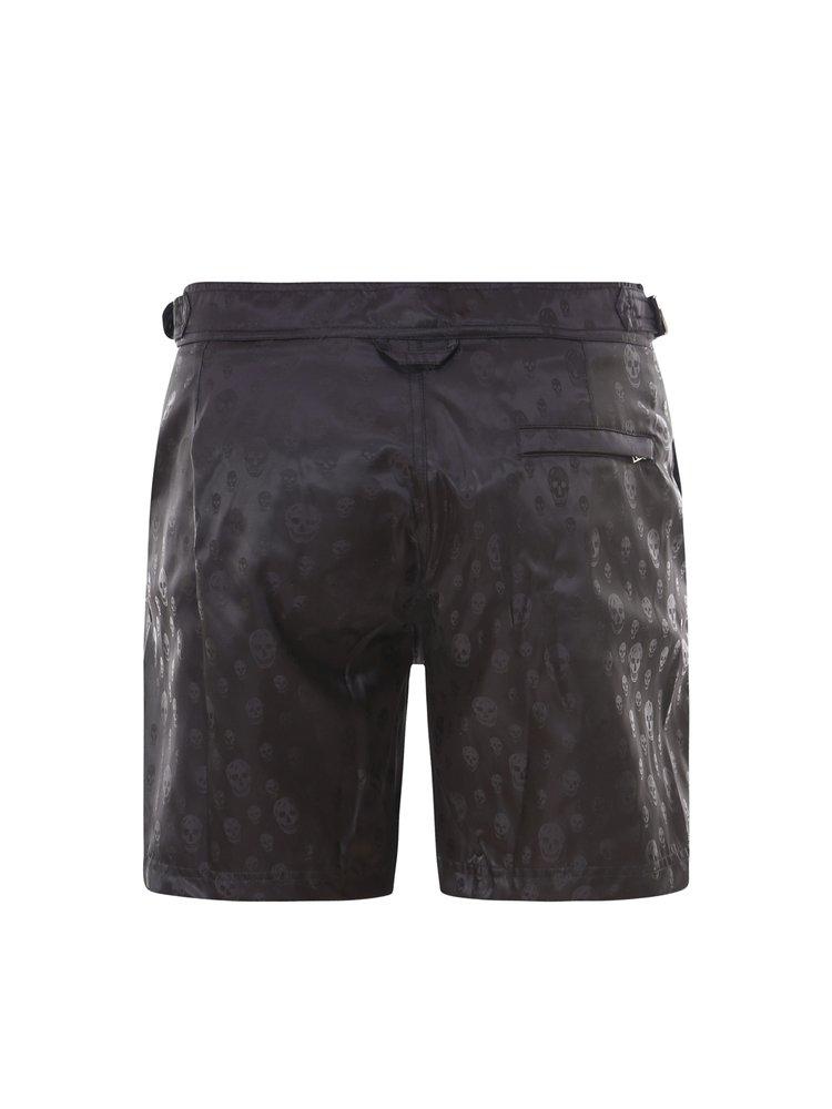 Alexander McQueen Synthetic Skull Swimming Shorts in Black Mens Clothing Beachwear Boardshorts and swim shorts for Men Grey 
