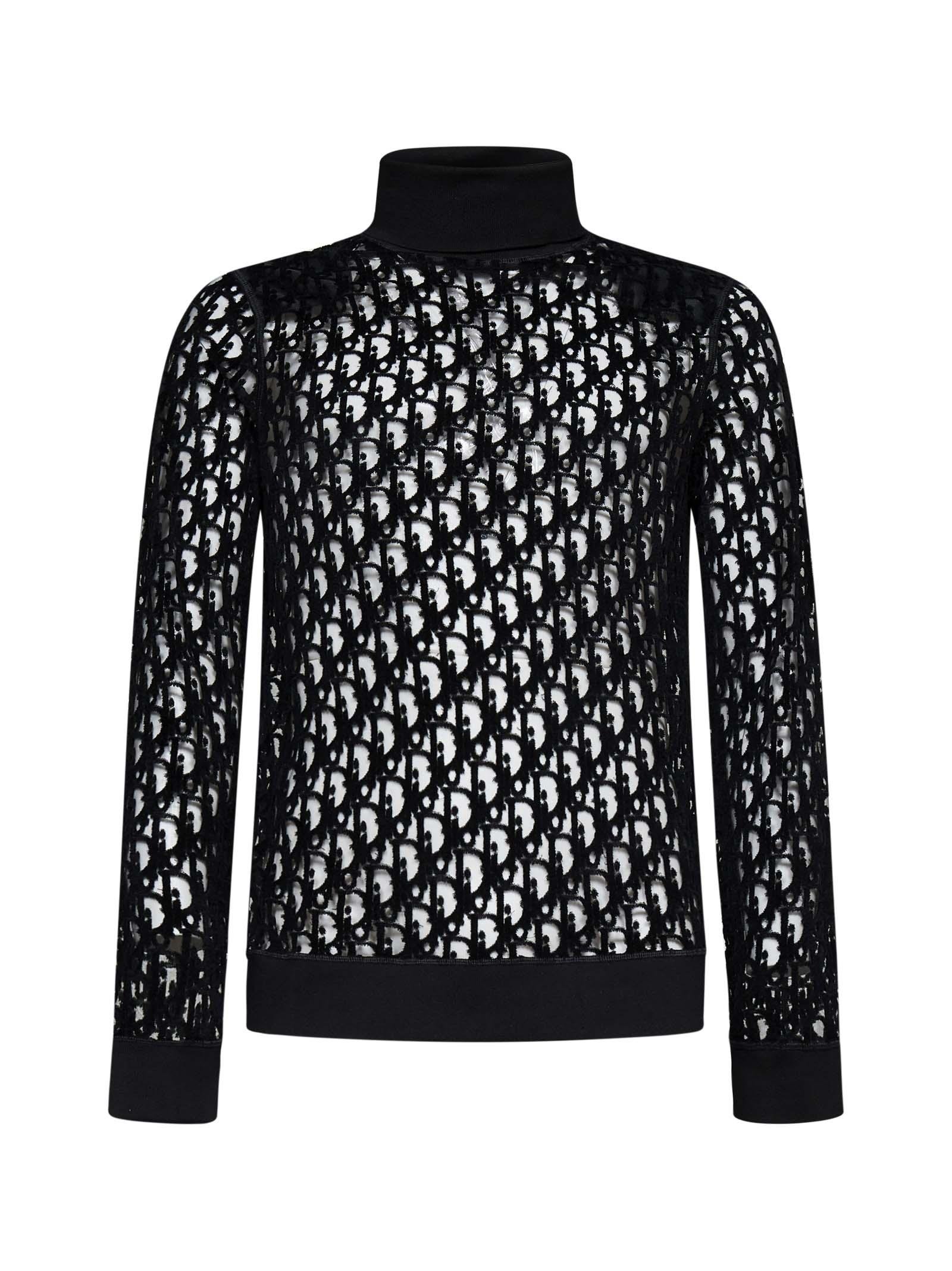 Dior Oblique High-neck Long-sleeve T-shirt in Black for Men | Lyst