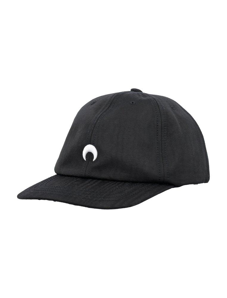 Marine Serre Logo Embroidered Baseball Cap in Black | Lyst