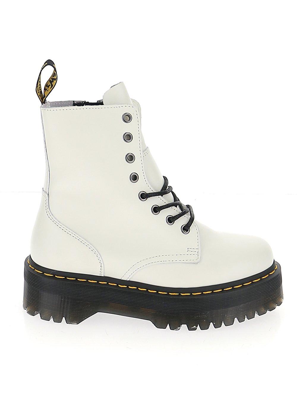 Dr. Martens Leather Jadon Max Platform Boots in White - Lyst