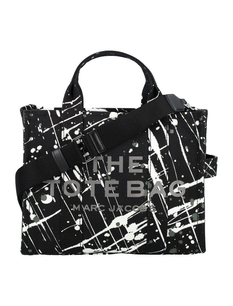 Marc Jacobs The Splatter Tote Bag Small Black/Multi in Cotton with  Silver-tone - US