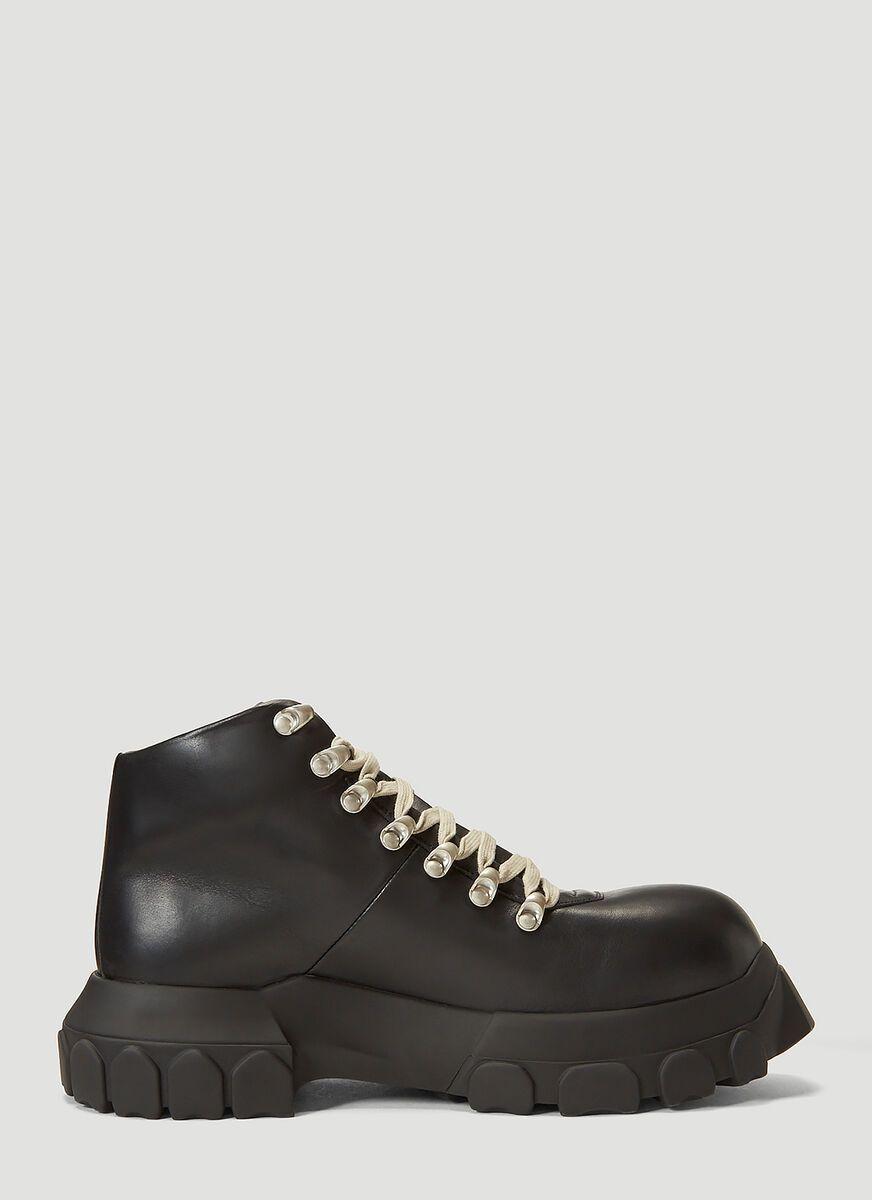 Rick Owens Mega Bozo Hiker Tractor Boots in Black for Men | Lyst
