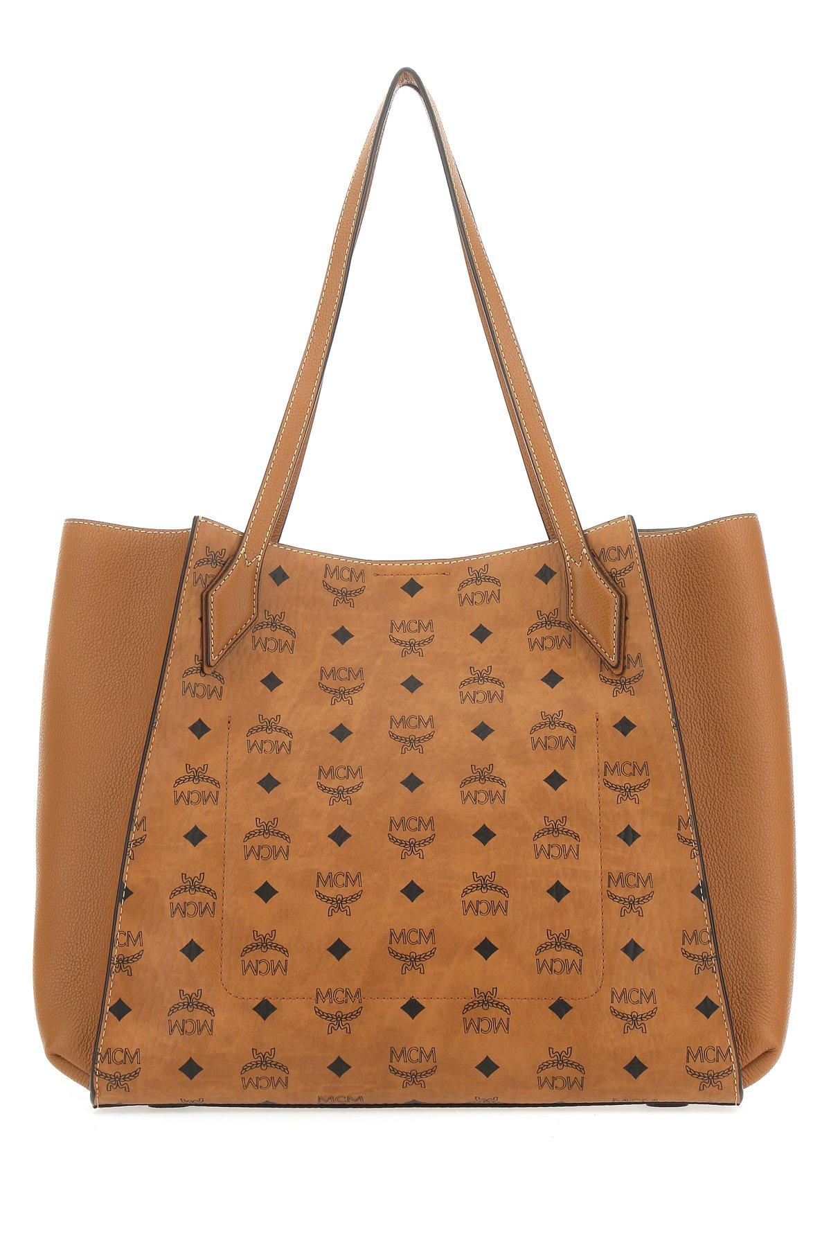 MCM Luisa Shopper Tote Bag in Brown Lyst