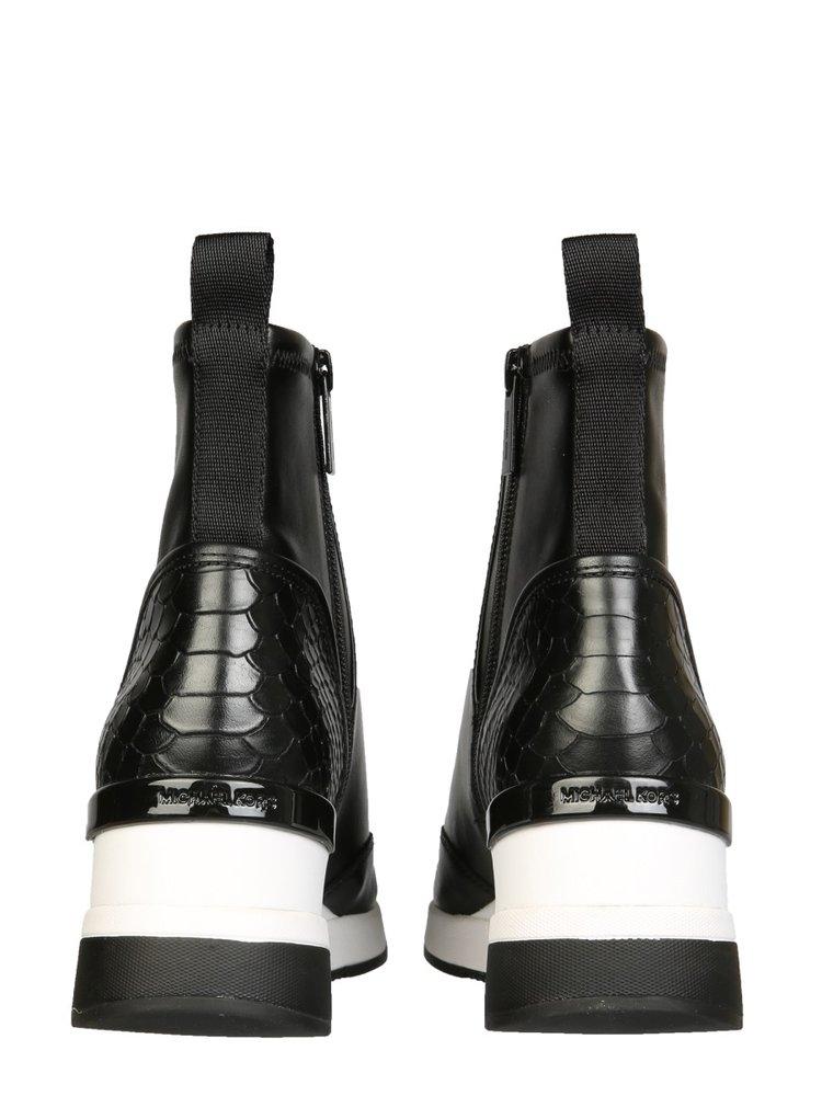 MICHAEL Michael Kors High-top Wedge Sneakers in Black | Lyst