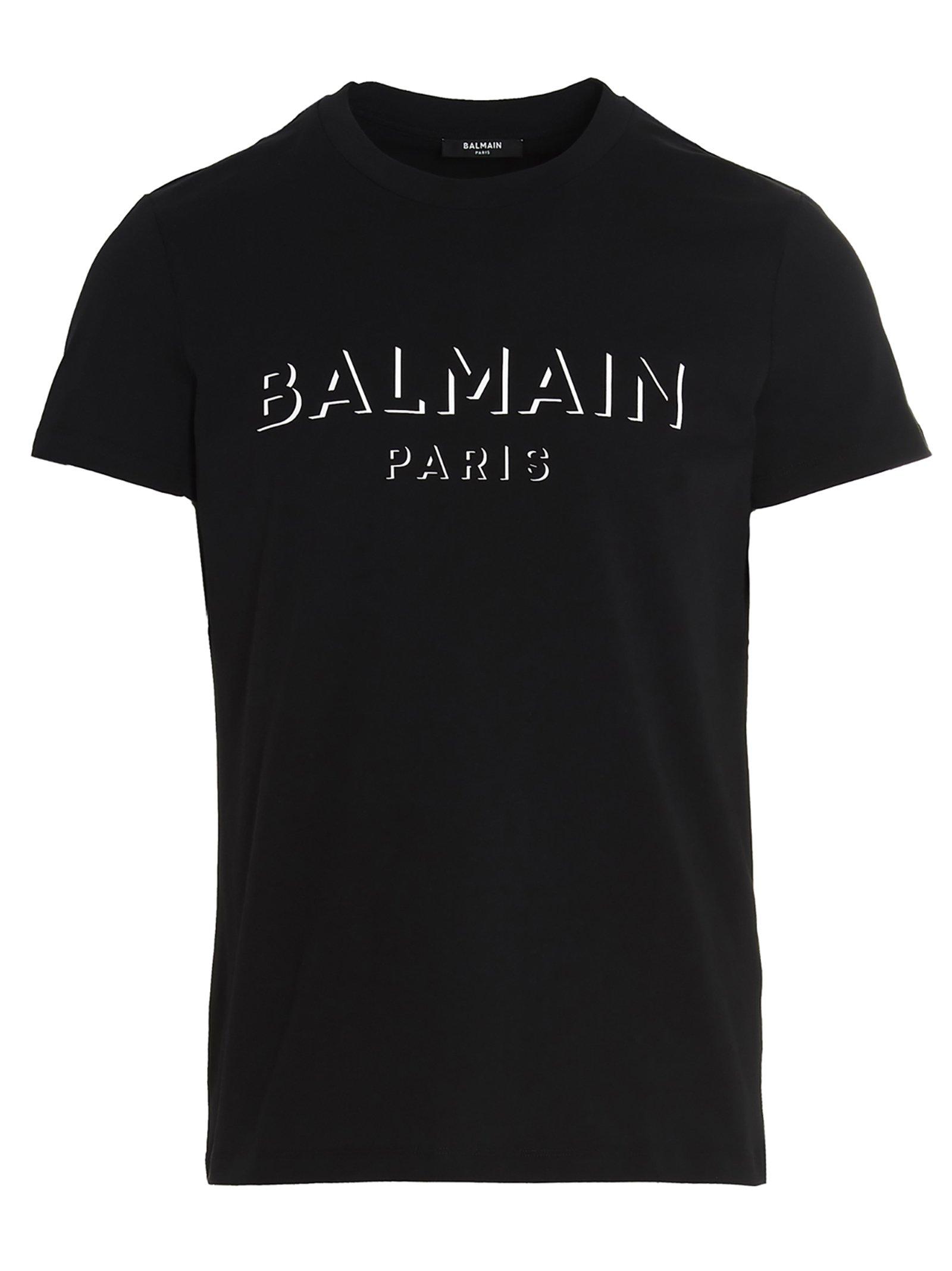 Balmain Cotton 3d Effect Logo T-shirt in Black for Men - Lyst