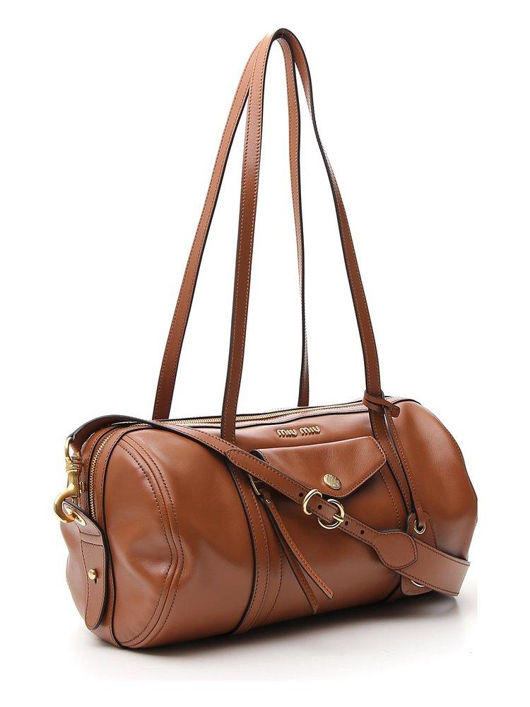 Miu Miu Grace Lux Shoulder Bag in Brown | Lyst