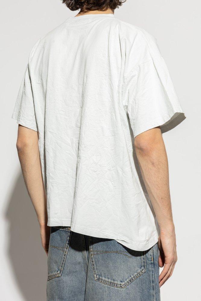 【関税込み】balenciaga CRINKLED EFFECT T-SHIRT Balenciaga T-Shirt With Crinkle Effect in White for Men | Lyst