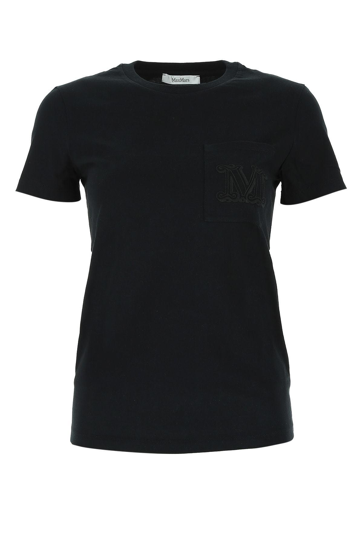 Max Mara Cotton Crewneck T-shirt in Navy (Blue) - Lyst