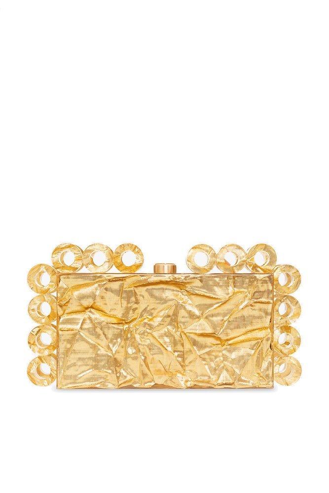 Cult Gaia Metallic Effect Clutch Bag Lyst
