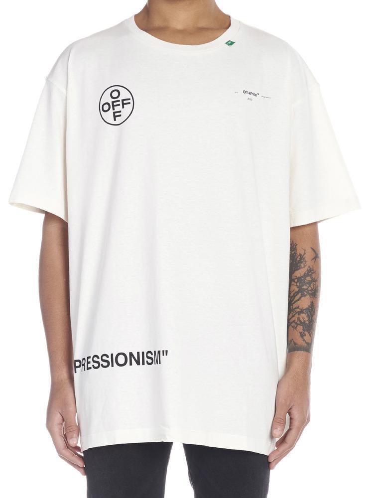 Off-White Virgil Abloh Oversize Impressionism T-shirt in White for Men | Lyst