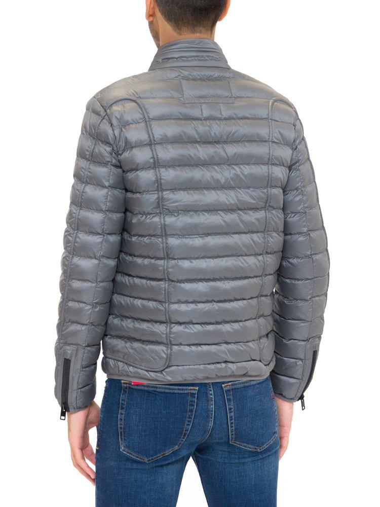 DIESEL W-hawk-nw Zipped Padded Jacket in Gray for Men | Lyst