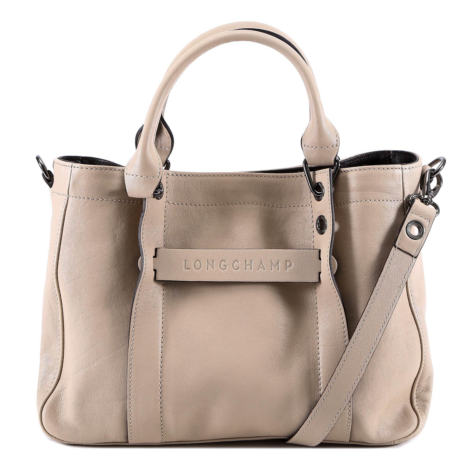 Longchamp Leather 3d S Tote Bag in Grey 