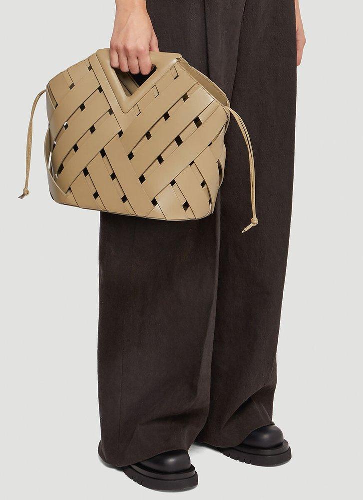 Bottega Veneta Point Weaved Basket Bag in Natural | Lyst