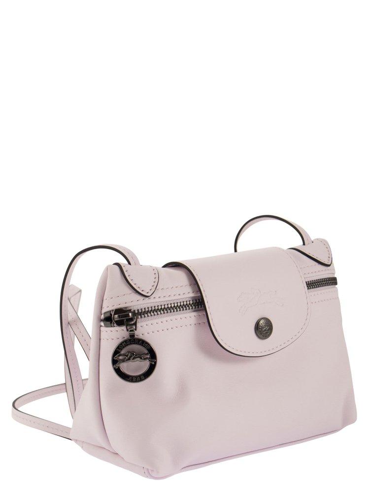 Longchamp Le Pliage Xtra Leather Crossbody Bag in Pink