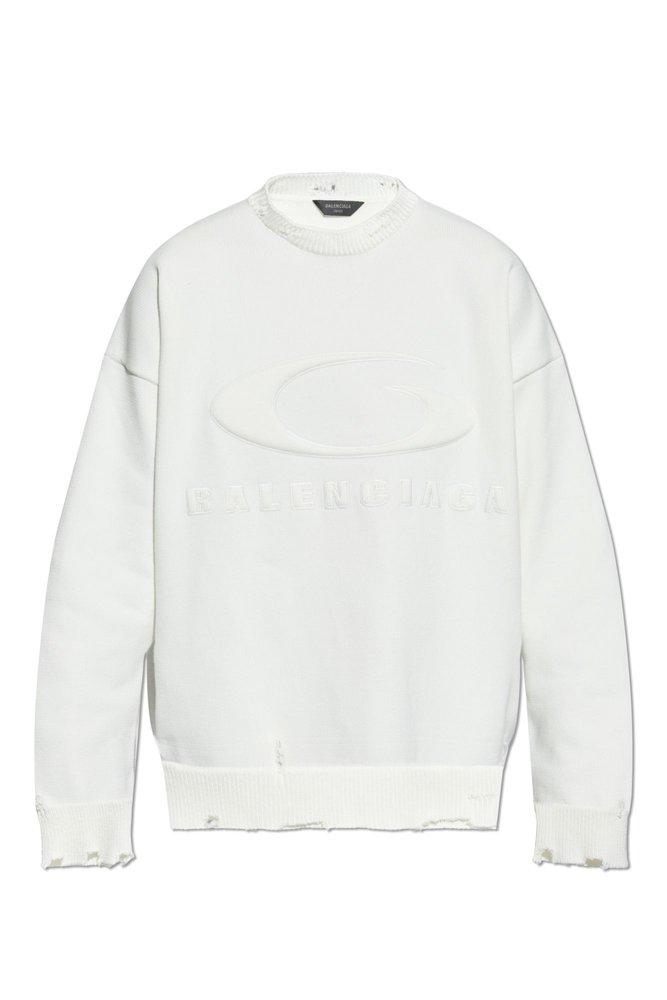 Balenciaga white sweatshirt discount