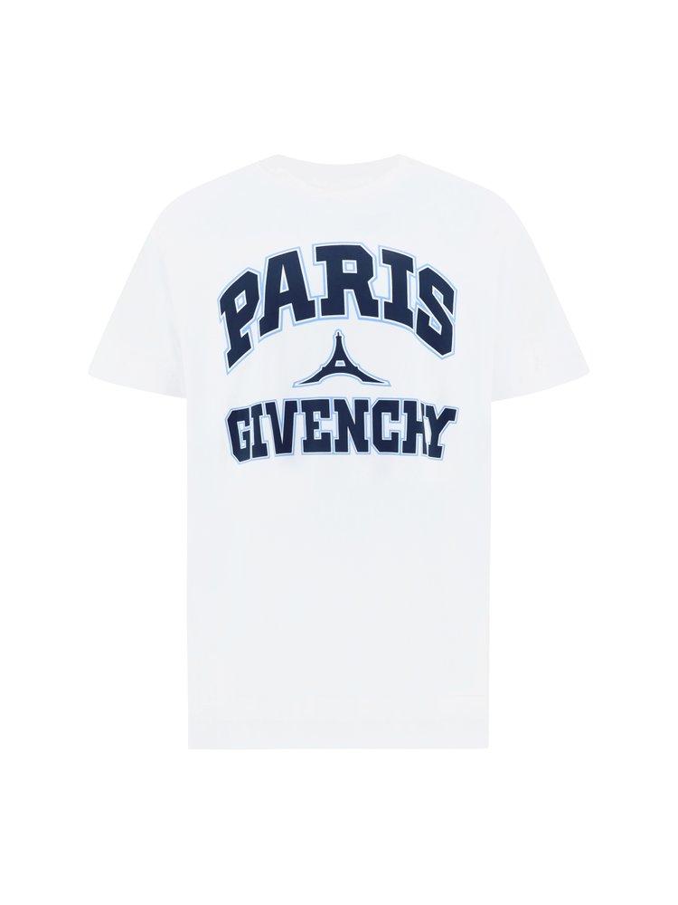 Givenchy Paris Logo Print T-shirt in White for Men | Lyst