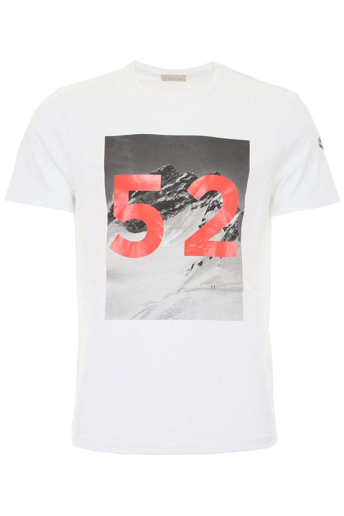 Moncler Cotton 52 T-shirt in White for Men - Lyst