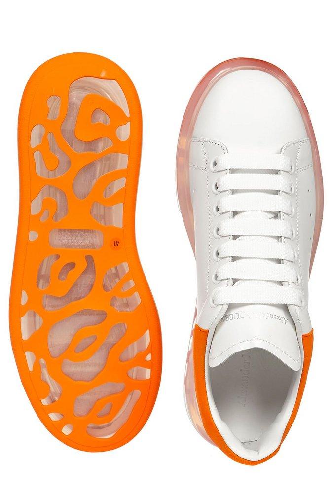 Alexander McQueen Oversized Sneakers in White & Luminous Orange