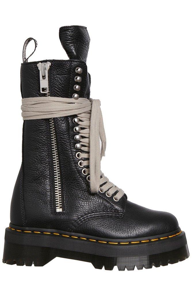 Rick Owens X Dr. Martens Side Zipped Boots in Black | Lyst
