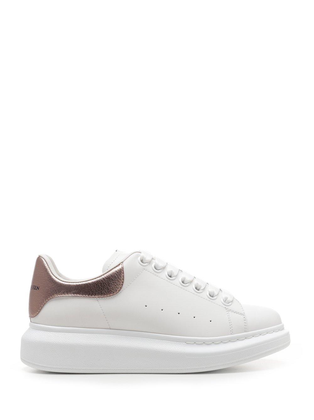 Alexander McQueen Leather Oversized Sneakers in White - Save 10% - Lyst