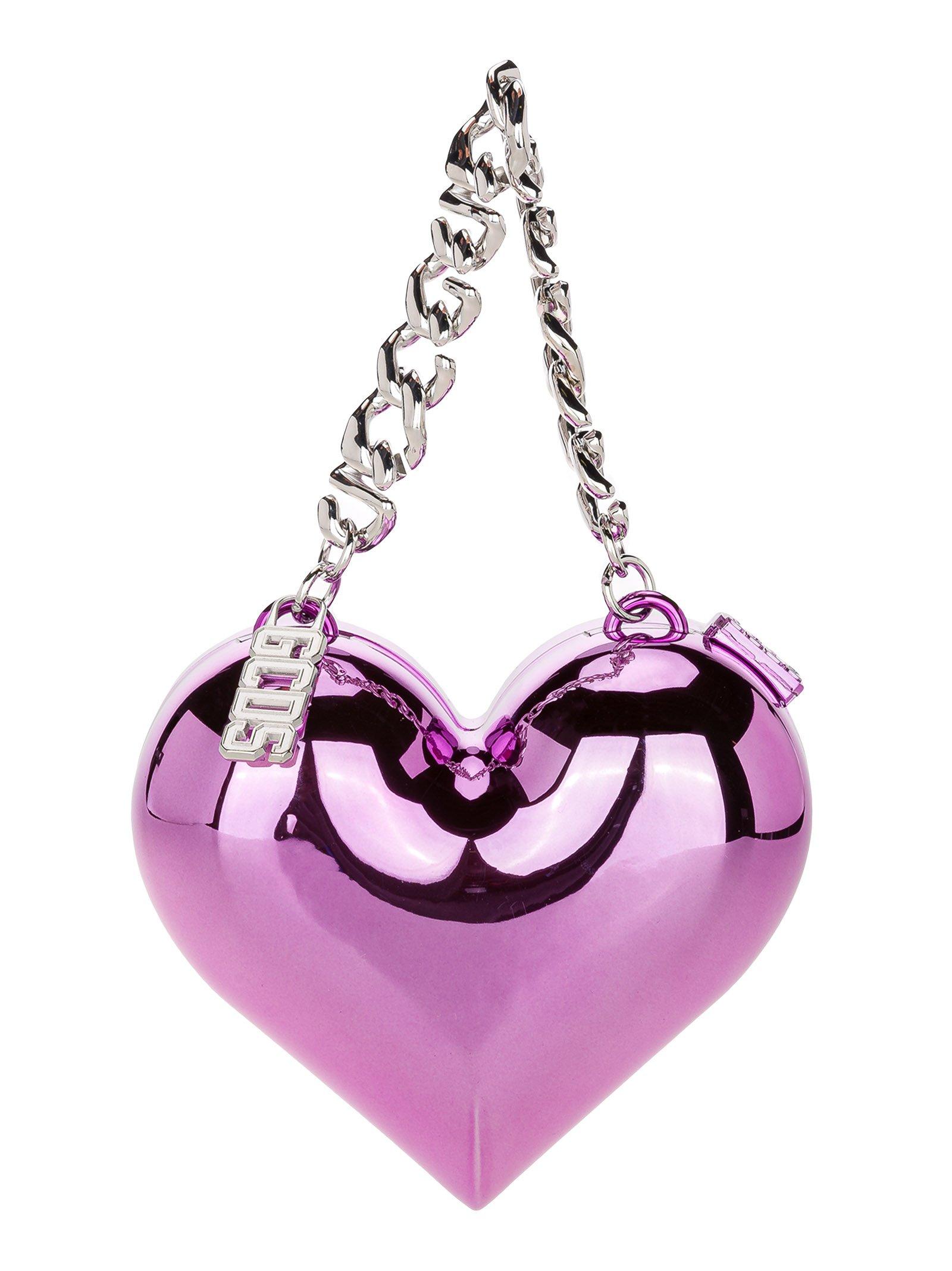 Gcds Heart-shaped Chain Strapped Tote Bag in Pink