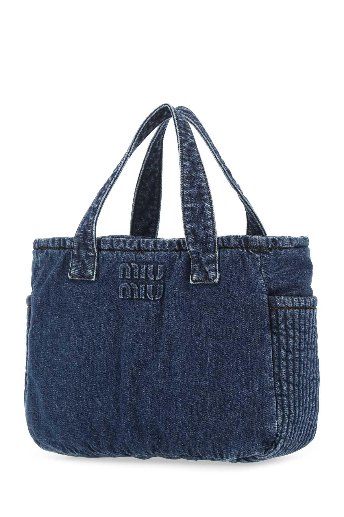 Miu Miu Montone Letter Tote Bag in Blue