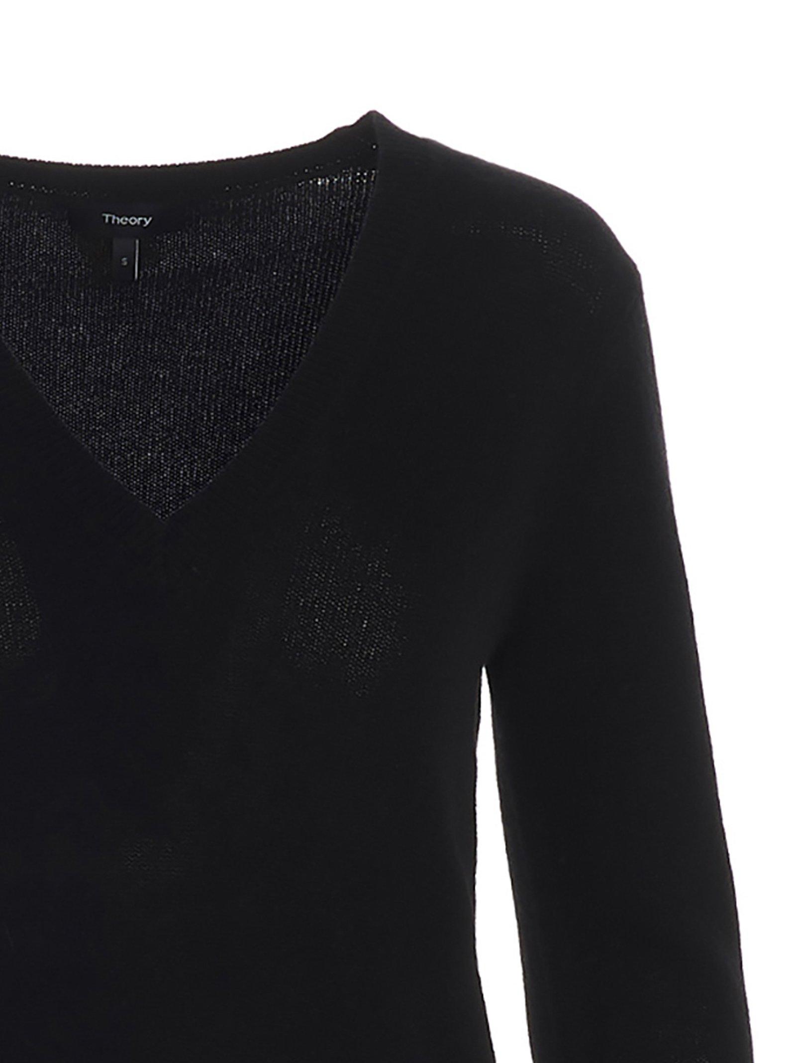 Theory Cashmere V-neck Sweater in Black - Lyst