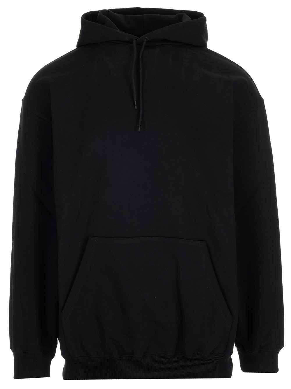 Balenciaga Cotton Back Logo Hoodie in Black for Men - Lyst