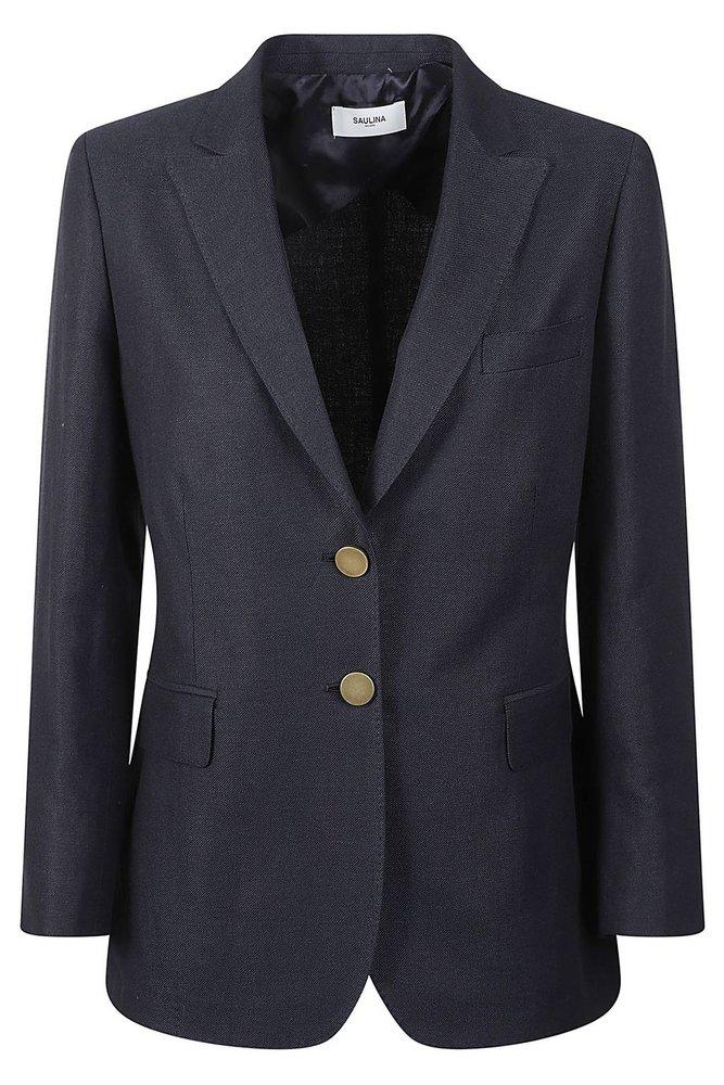 ジャケット SAULINA AGNESE - Two-button viscose blend blazer (SA9123 1) saulina-Black-Classic-Blazer-