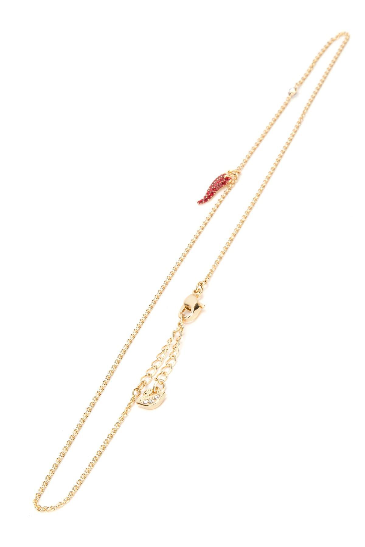 Swarovski Collana Pendant Necklace in Gold (Red) - Lyst