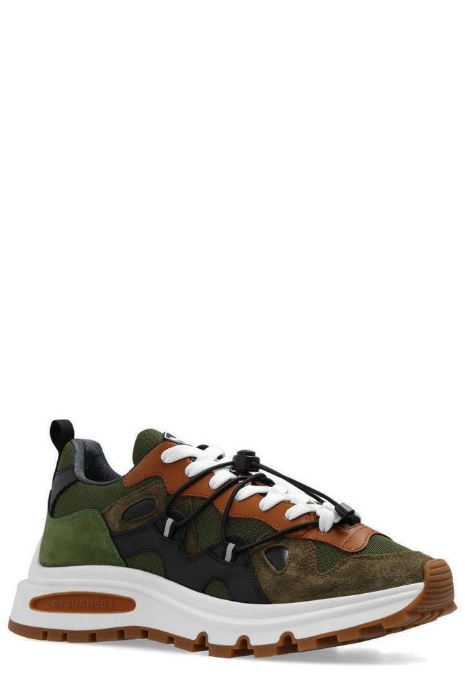 DSquared² Camouflage-printed Lace-up Sneakers in Black for Men | Lyst