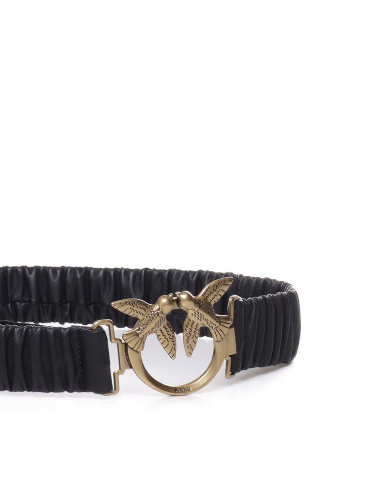 PINKO Love Birds Slim Leather Belt - Farfetch