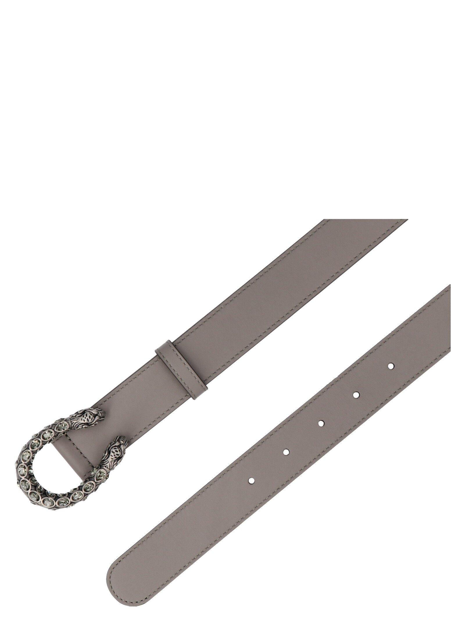 Gucci leather belt with crystal dionysus buckle sale