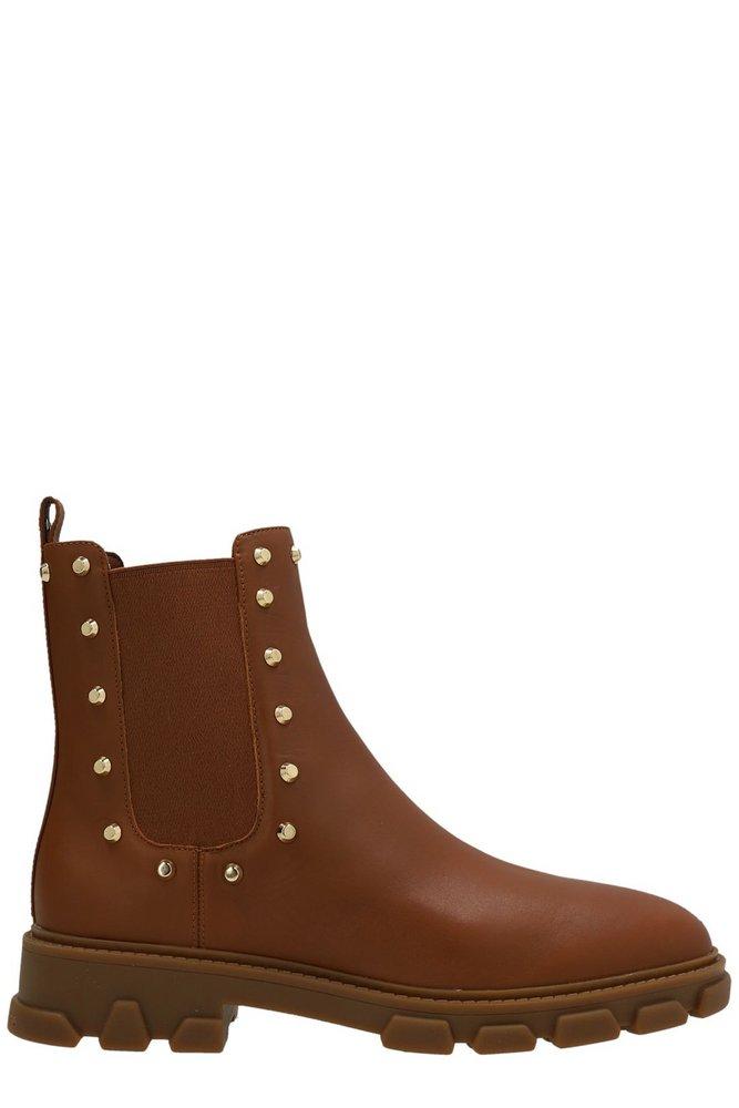 MICHAEL Michael Kors Ridley Astor Stud Boots in Brown | Lyst