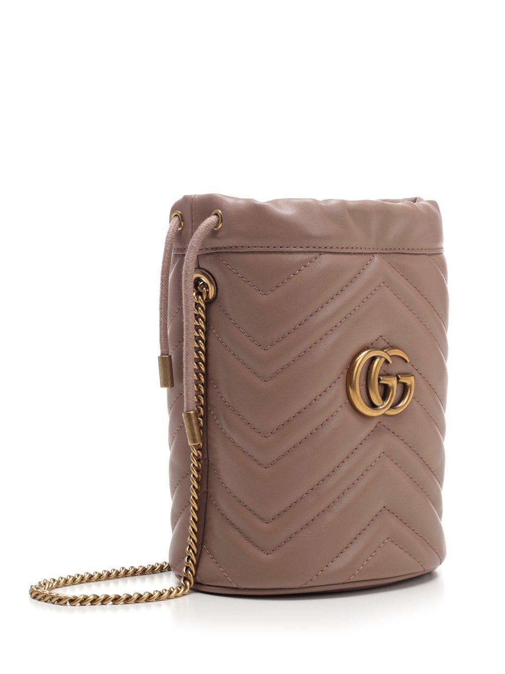 GUCCI GG Marmont mini quilted leather bucket bag  Bucket bag, Leather  crossbody bag, Black leather crossbody bag